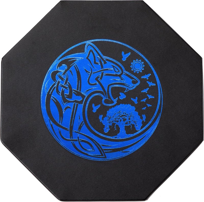 Soar Forge DND Dice Tray - Premium 9 Inch Tray for Dungeons and Dragons: Exquisitely Detailed Dark Blue World Tree & Wolf Raven Design - Perfect Rolling & Box Storage to Protect Your Dice for D&D and RPG - Image 4